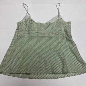 J. Crew Green Striped Tank Top